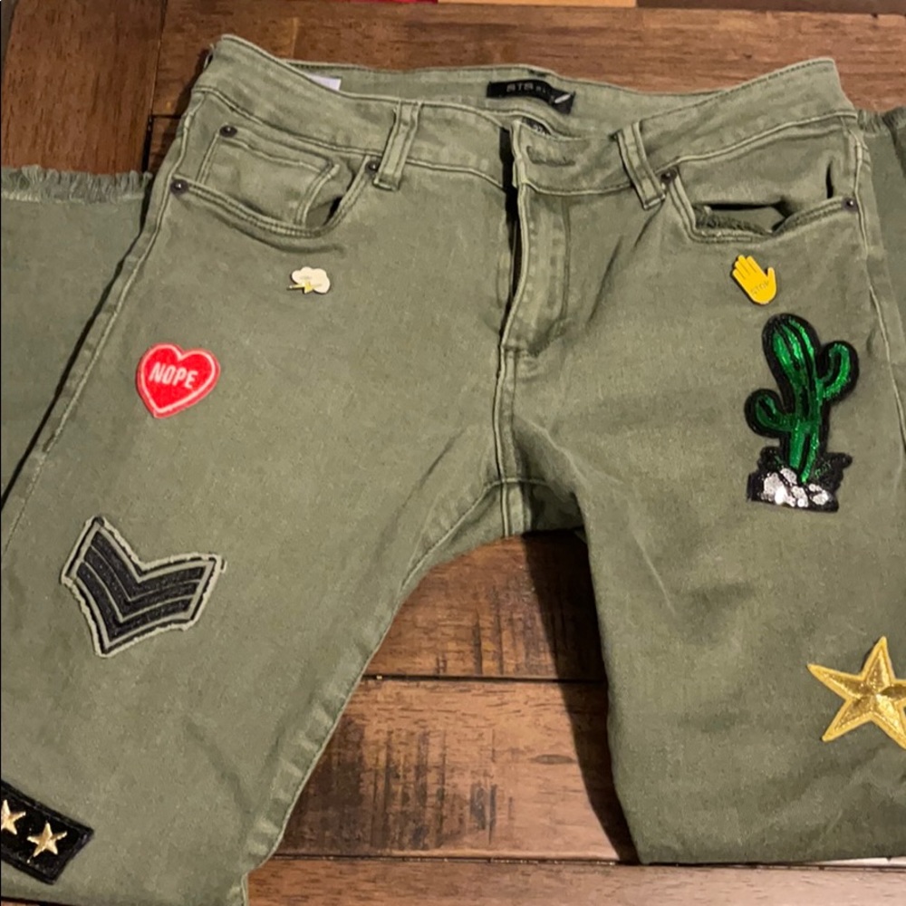 Patched jeans